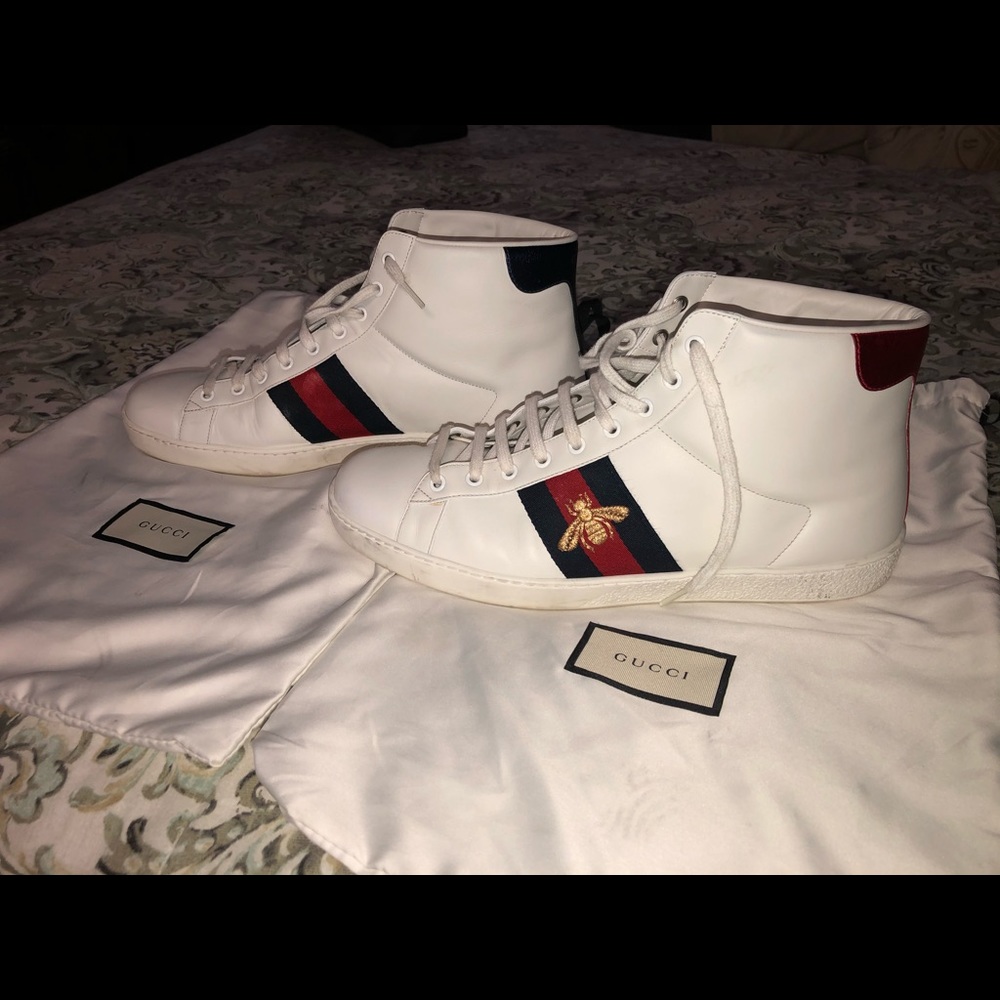 Gucci High Top Bee Sneakers 11